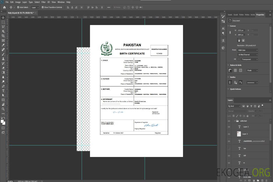 Modèle Word et PDF d'acte de naissance d'état civil du Pakistan, entièrement modifiable template Modèle Word et PDF d'acte de naissance d'état civil du Pakistan, entièrement modifiable template